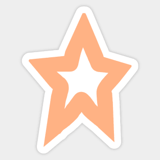 Star Peach Fuzz Pantone Color of the Year 2024 Sticker